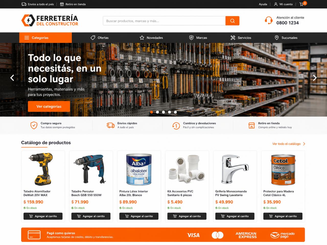 Vista previa del proyecto Ferretería